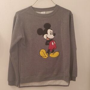 Disney Gray Mickey Mouse Women's Crewneck